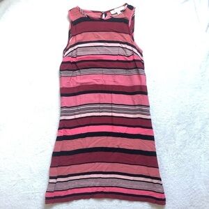 Ann Taylor LOFT pink striped sleeveless dress size extra small petite